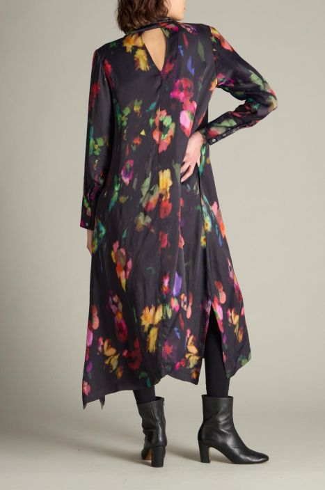 Sahara ohut mekko MTD6575 Abstract Painterly Floral  uniikki malli &quot;huivilla&quot; tuotekuva 1