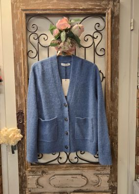 MASAI MASAI neulejakku Lettie Proven Blue kaunis sininen pehmeä neule