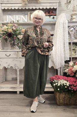 MARTA DU CHÂTEAU Marta du Château paita 5891 Mili VIhreä lehtikuosi romanttisella frillalla