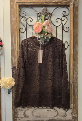 MARTA DU CHÂTEAU Marta du Château ihana pitsipaita 7707 Moro kaunis Ruskea romanttinen malli, ihana kun näkyy neuleen alta