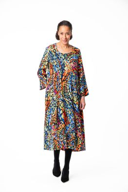 AINO Aino mekko Malina värikäs De Krans kuosi ja mukava malli