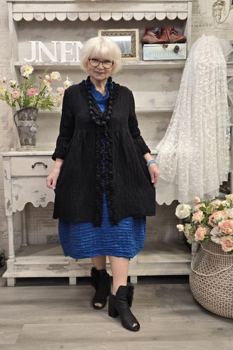 Grizas klassikko laatu jakku 71383 Musta Uniikki aaltoileva malli tuotekuva 3