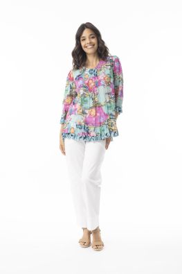 Orientique paita 92126 Selaron värikäs ja pirteä kukkakuosi