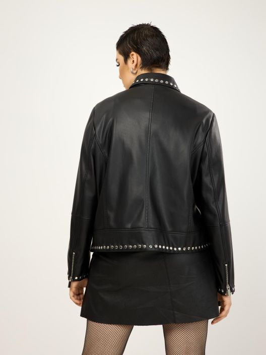 MAT takki 4049 / 8003 (Black) Kevyt takki runsailla tyylikkailla leikkauksilla. Laatu nayttaa erehdyttavan paljon nahalta,
