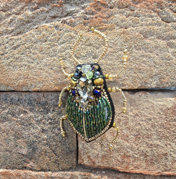 Erfurt koriste ötökkä hakaneulalla, käsityötä Värikäs kuoriainen tuotekuva 2