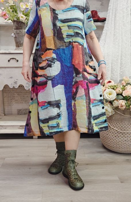 Grizas mekko 52302 Värikäs pellava, hyvin hengittävä tuotekuva 2 Grizas mekko 52302 Värikäs pellava, hyvin hengittävä tuotekuva 2