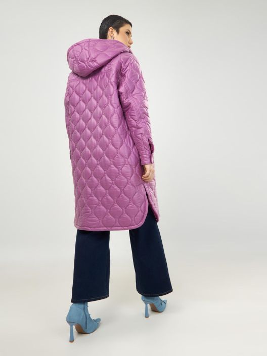 MAT takki 4037 / 8003 (Magenta) Kaunis hupullinen MAT takki jossa on edessa nepparit. Sivuissa pienet tyylikkaat halkiot.