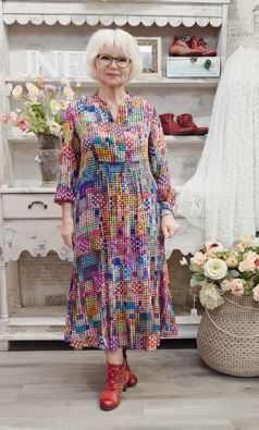 SAHARA Sahara mekko GRD5196 Multi Colour Glass Tiles aivan upea värikäs ruutukuosi