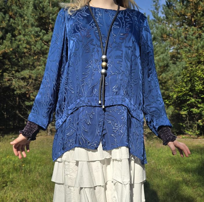 Grizas tunika 52518 (281) syksyinen sininen kaunis paitamainen malli tuotekuva 3