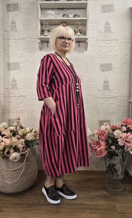 THING mekko 6956 Lotus pinkki tyylikkäät raidat tuotekuva 2