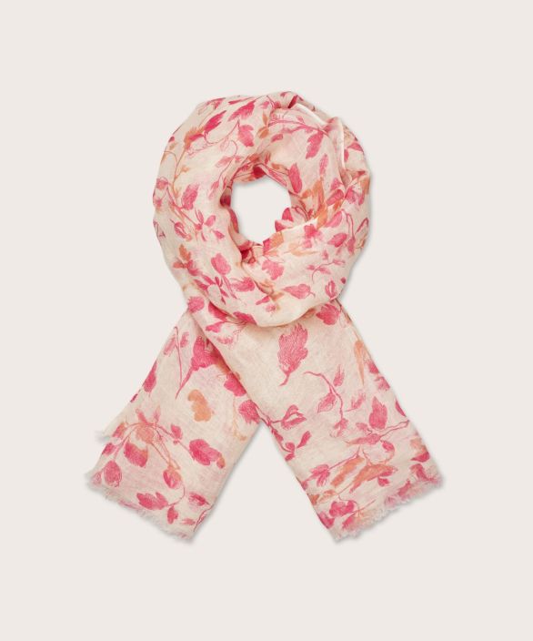 MASAI huivi Avenelle Carmine Ihanat sävyt kukkakuosissa pellava/puuvilla tuotekuva 1 MASAI huivi Avenelle Carmine Ihanat sävyt kukkakuosissa pellava/puuvilla tuotekuva 1