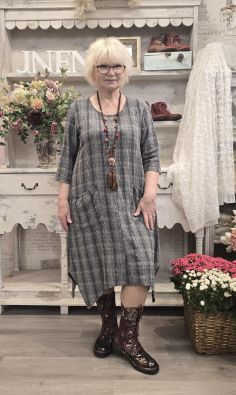 THING THING mekko 7097 Silver Tyylikäs ja ajaton haalistettu ruutukuosi