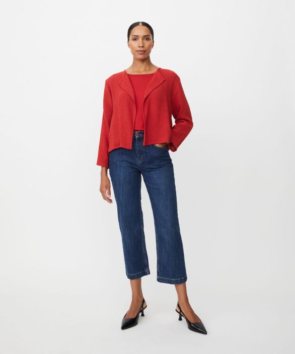 MASAI neulejakku Julitta Scarlet Sage ihana punainen klassikko malli ja laatu tuotekuva 1