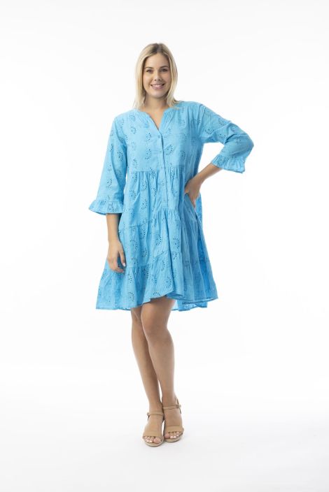 Orientique brodeerattu mekko 40239 Turkoosi kaunis frilla helma Tama mekko on taydellinen kesaan miellyttavan puuvillan Orientique brodeerattu mekko 40239 Turkoosi kaunis frilla helma Tama mekko on taydellinen kesaan miellyttavan puuvillan