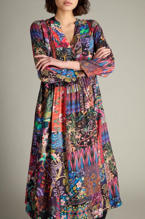 Sahara mekko GRD6519 Winter Patchwork ihana varikas ja taiteellinen yhdistelma kuoseja Upea Englantilainen Sahara taiteilee