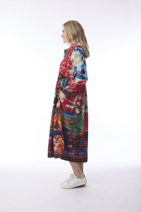 Orientique mekko 61774 Nippori värikäs vakosametti tuotekuva 4
