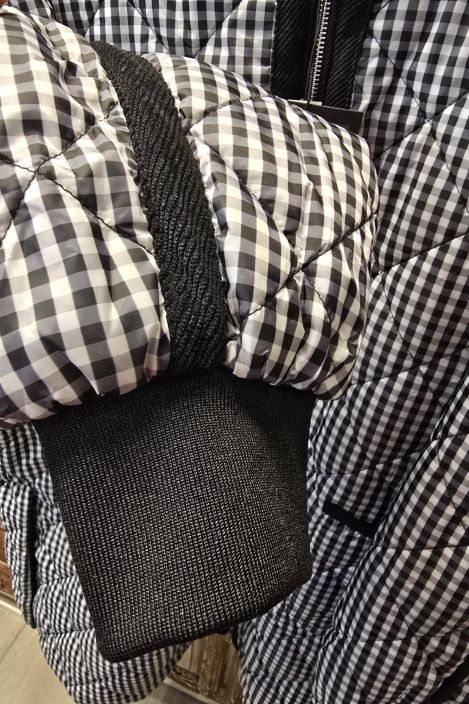 Pont Neuf KAKSIPUOLINEN ihana takki Liva Mustavalkoinen ruutukuosi / solid musta tuotekuva 2