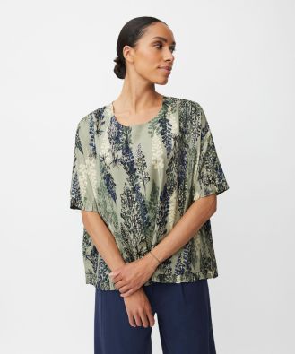 MASAI MASAI paita Dreuma Seagrass helposti asuihin yhdistyvä kuosi viskoosissa