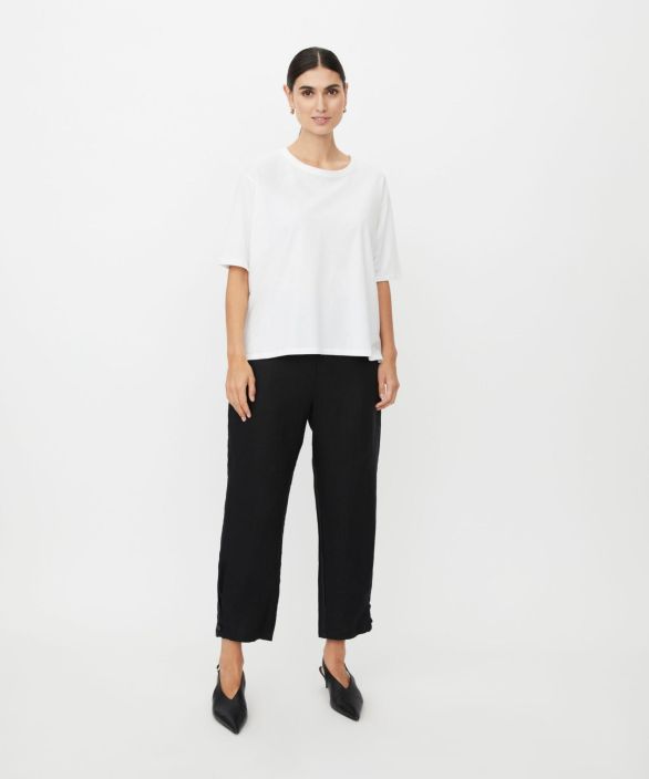 MASAI housut Penna Musta tyylikkäät ajattomat pellavahousut tuotekuva 1