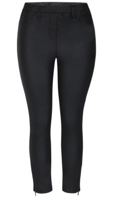 ZE-ZE Ze-Ze coated housut Dixie mustat kauniit moneen asuun sopivat housut