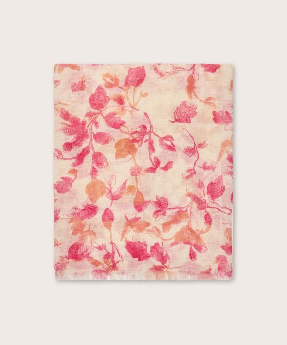 MASAI huivi Avenelle Carmine Ihanat sävyt kukkakuosissa pellava/puuvilla tuotekuva 2 MASAI huivi Avenelle Carmine Ihanat sävyt kukkakuosissa pellava/puuvilla tuotekuva 2