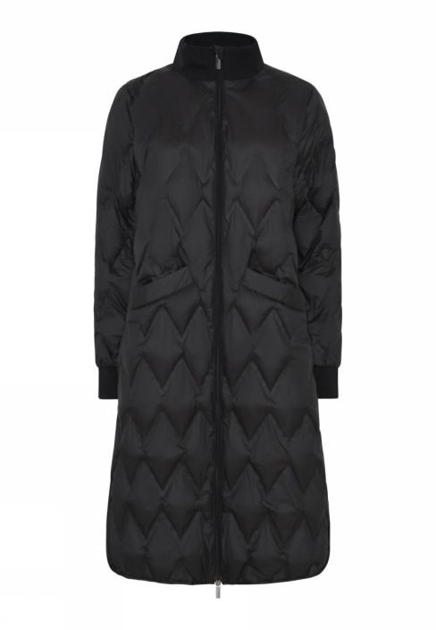 Etage takki 1780 musta Tyylikas malli korkealla, mukavalla resori kauluksella Tyylikas Etage takki jossa on miellyttavat