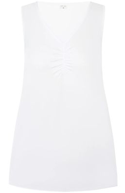 ZE-ZE Ze-Ze toppi Klara valkoinen pehmeä perus toppi joustavasta todella pehmeästä viskoosista