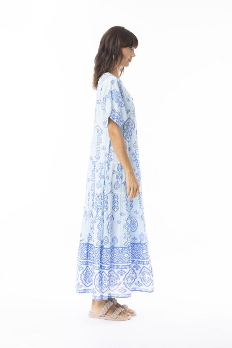 Escape pitkä mekko 40139 Carla Blue sininen ihana pitkä mekko koristeilla tuotekuva 3