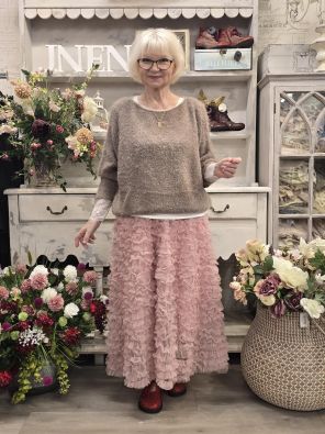 Marta du Chateau pörröinen neule  Anouk Dark fango Beige super pehmeä