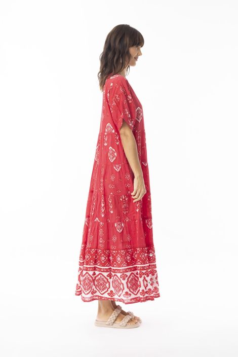 Escape pitkä mekko 40147 Carla Red punainen ihana pitkä mekko koristeilla tuotekuva 5