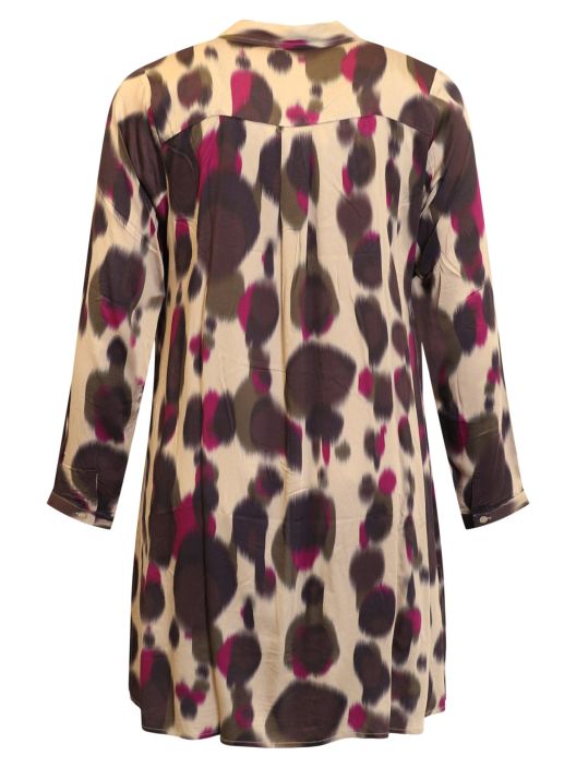 CISO mekko 80013 Blur dots Beige/Musta/fuksia pallokuosi tuotekuva 1 CISO mekko 80013 Blur dots Beige/Musta/fuksia pallokuosi tuotekuva 1