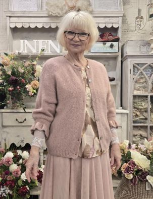 Marta du Chateau neulejakku 2413 Old pink vanha roosa todella pehmeä