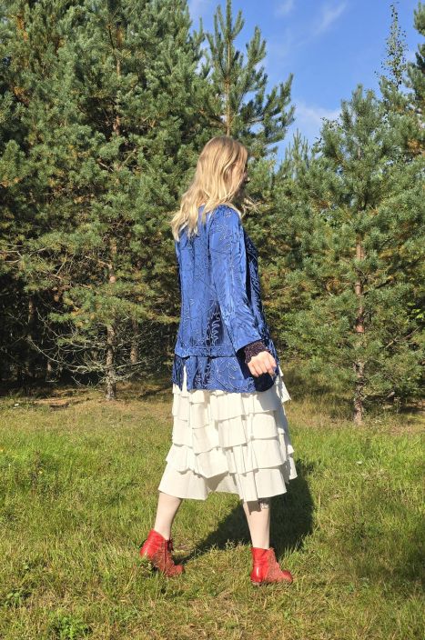 Grizas tunika 52518 (281) syksyinen sininen kaunis paitamainen malli tuotekuva 2