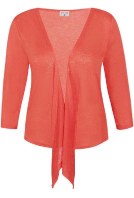 ZE-ZE Ze-Ze neulejakku Stella koralli pehmeä helppo heittojakku asujen päälle