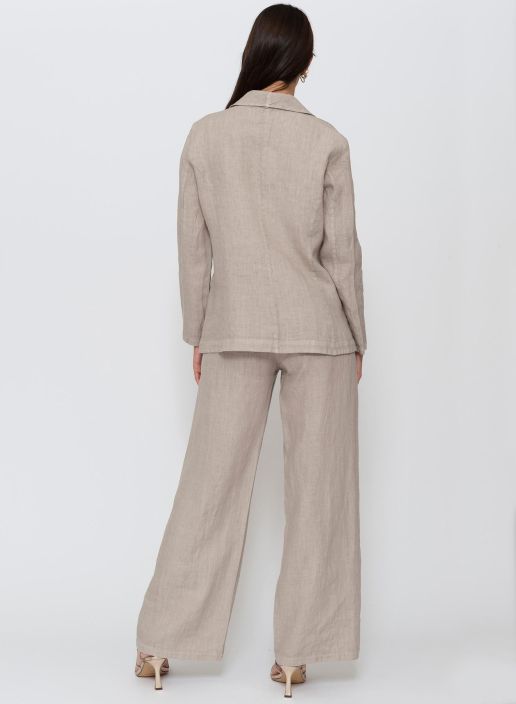 Blueberry pellavajakku 25003 Beige ihana pikkutakki tuotekuva 2