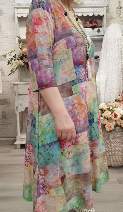 Aino mekko Fiorina Niramaru kaunis yhdistelmä kuoseja kiinnostavalla tekstuurilla tuotekuva 3