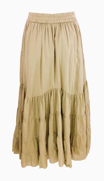 Boheme hame B13192 Sand/hiekka pehmeä vuorellinen, monikäyttöinen puuvilla hame tuotekuva 3