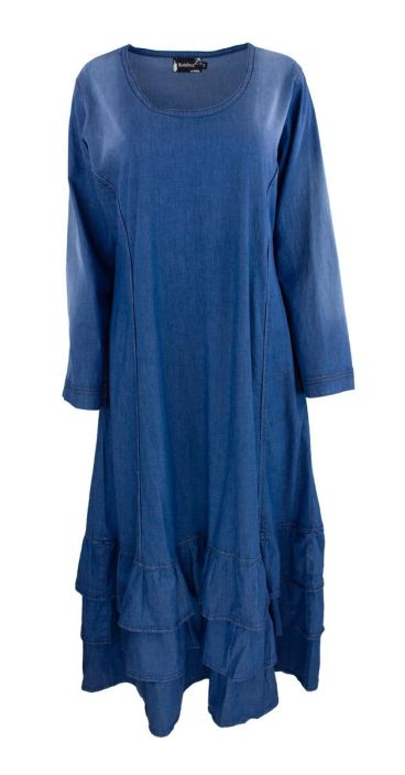 Boheme farkkumekko B13223 Ihanat frillakerrokset helmassa tuotekuva 2