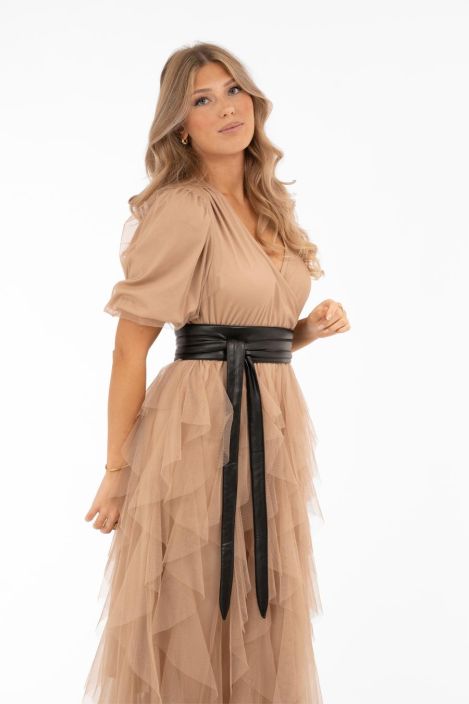 Capri Collection mekko Clara Tulle Latte ihanat kerrokset tylliä tuotekuva 7 Capri Collection mekko Clara Tulle Latte ihanat kerrokset tylliä tuotekuva 7