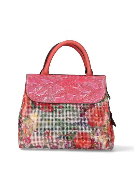Laura Vita laukku 4236 punainen Ihanat Laura Vita uutuudet ovat taalla! Tama tyylikas malli kauniilla koristeilla ja kukilla