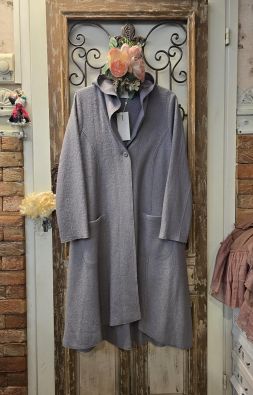 NOEN NOEN neulejakku 87150 Harmaa näyttävä hupullinen malli viskoosi/villa