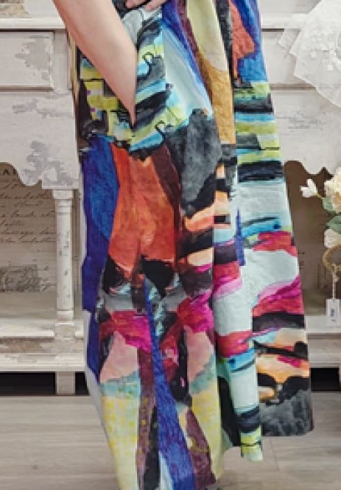 Grizas liivimekko 91912 Värikäs kuosi helppo ja mukava malli tuotekuva 2 Grizas liivimekko 91912 Värikäs kuosi helppo ja mukava malli tuotekuva 2