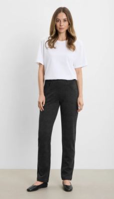 LAURIE Laurie ruudulliset housut Kelly regular medium pituus Anthracite harmaa