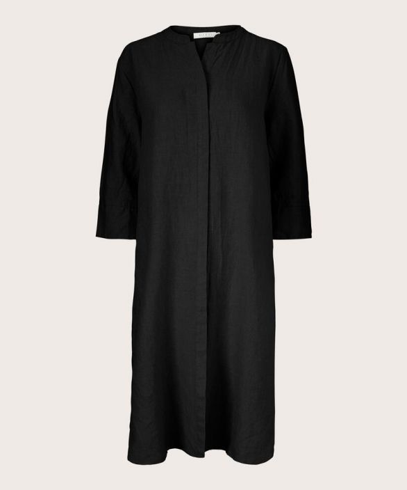 MASAI mekko/jakku Nimes (Musta) Pellavassa on luonnollista kauneutta ja ajatonta laatua, mika nakyy erityisesti tassa
