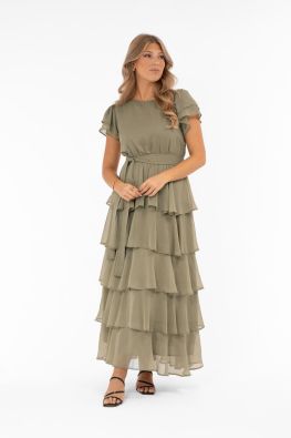 Capri Collection mekko Dawn Salvianvihreä ihanat kerrokset