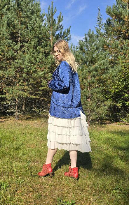 Grizas tunika 52518 (281) syksyinen sininen kaunis paitamainen malli tuotekuva 1