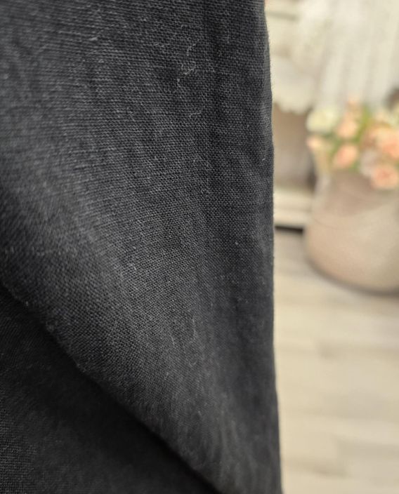 THING pellavamekko 7238 Musta tulppaanihelma pitkä tuotekuva 6 THING pellavamekko 7238 Musta tulppaanihelma pitkä tuotekuva 6