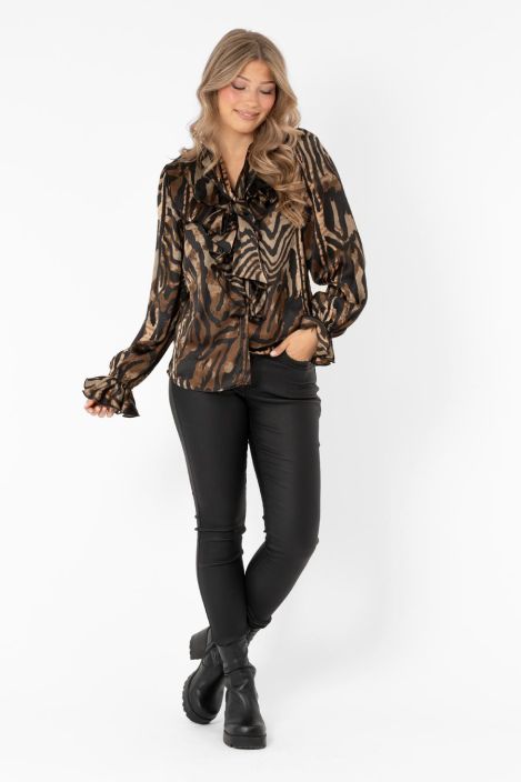 Capri Collection Chiara paita Dark chocolate tumman suklaan sävyt kuosissa tuotekuva 3