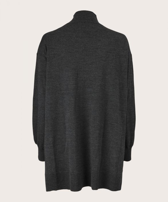 MASAI neule Fralla (Grey mel.) Taydenna neulekokoelmaasi talla mukavalla kaunokaisella. Se on neulottu ohuesta, pehmeasta