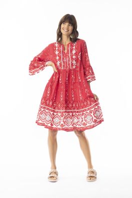 Escape mekko lyhyempi 40148 Carla Red kiiltävät peilimäiset yksityiskohdat